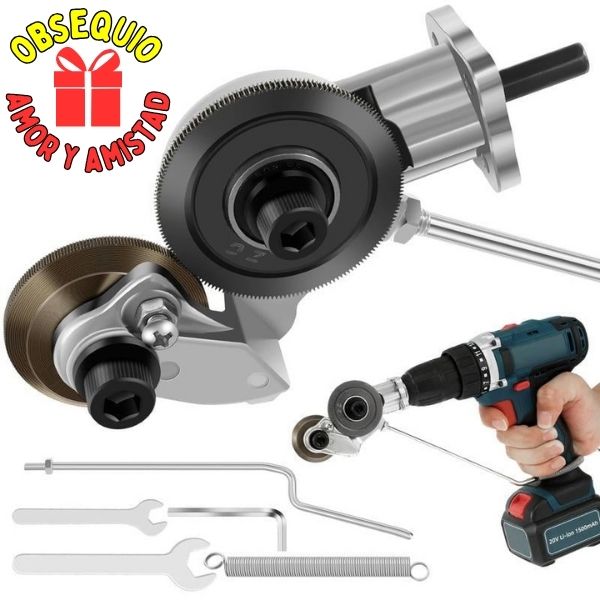 Adaptador de Taladro Para Cortar Lamina Metálica + Obsequio (Afilador de Brocas)