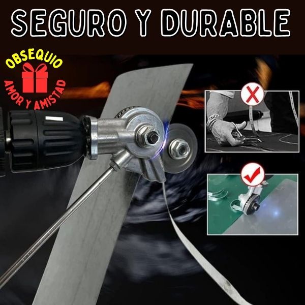 Adaptador de Taladro Para Cortar Lamina Metálica + Obsequio (Afilador de Brocas)