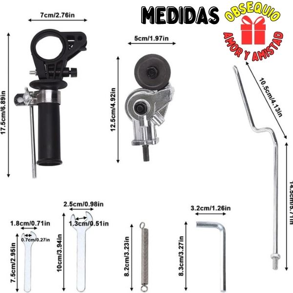 Adaptador de Taladro Para Cortar Lamina Metálica + Obsequio (Afilador de Brocas)