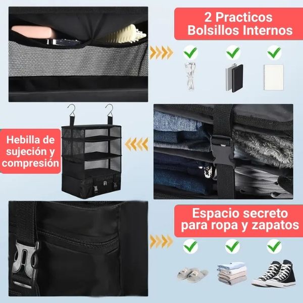 Armario Portátil Colgante Plegable Para Viaje + Envío Gratis 🎁
