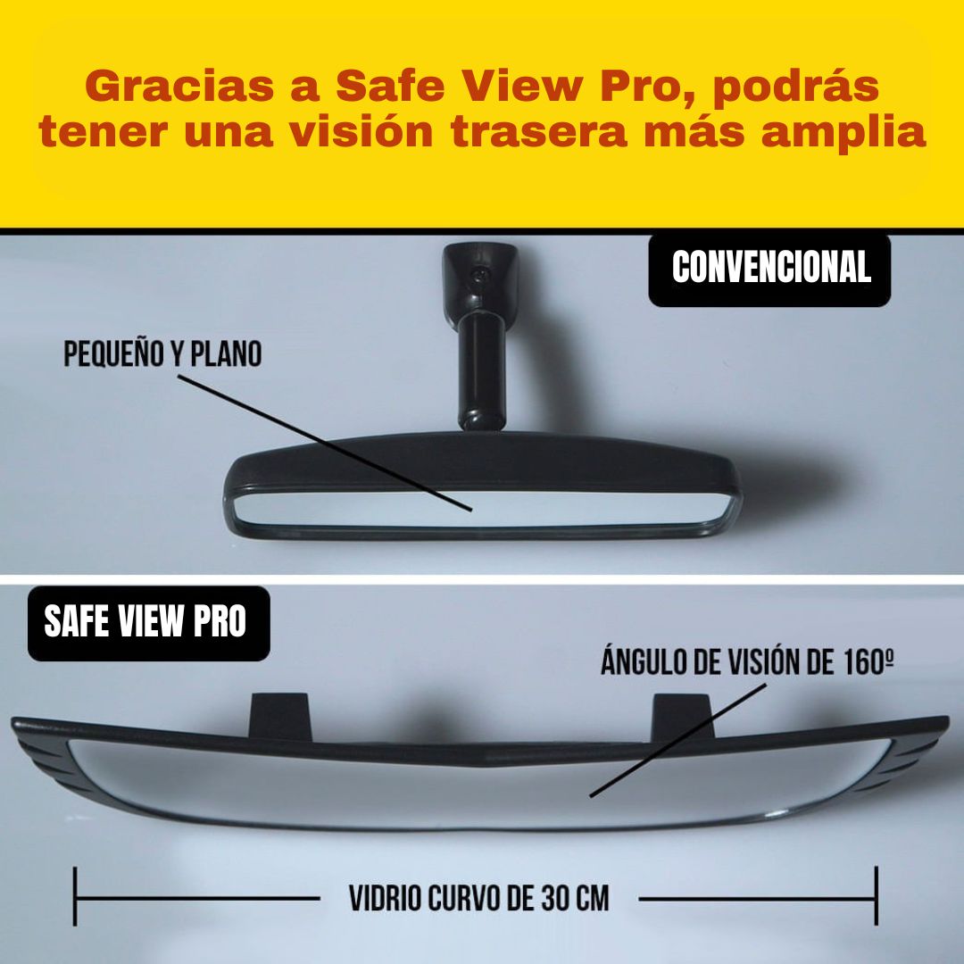 SafeView Pro-Espejo Panorámico Gran Angular + Envió Gratis