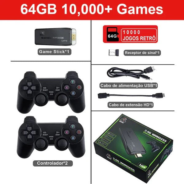 The Retro Gamepad + 2 Controles + 10.000 juegos de 9 consolas + Envío Gratis 🎁