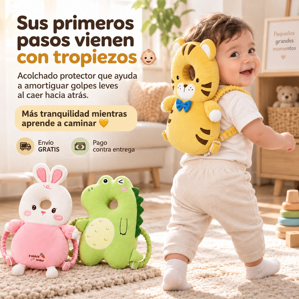 Mochila PasitosSafe™ — Más tranquilidad en sus primeros pasos + 🎁 Envío Gratis