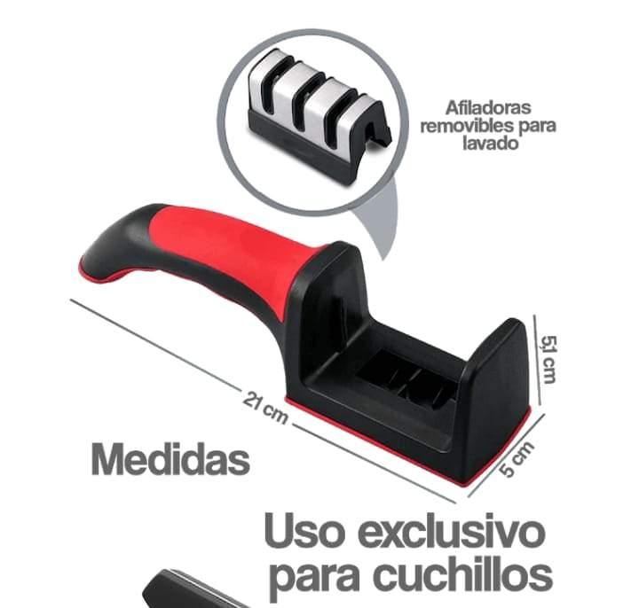 Afilador Cuchillo Ergonomico Acero Inoxidable Sharpener