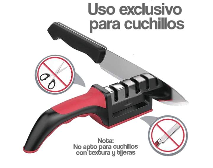 Afilador Cuchillo Ergonomico Acero Inoxidable Sharpener