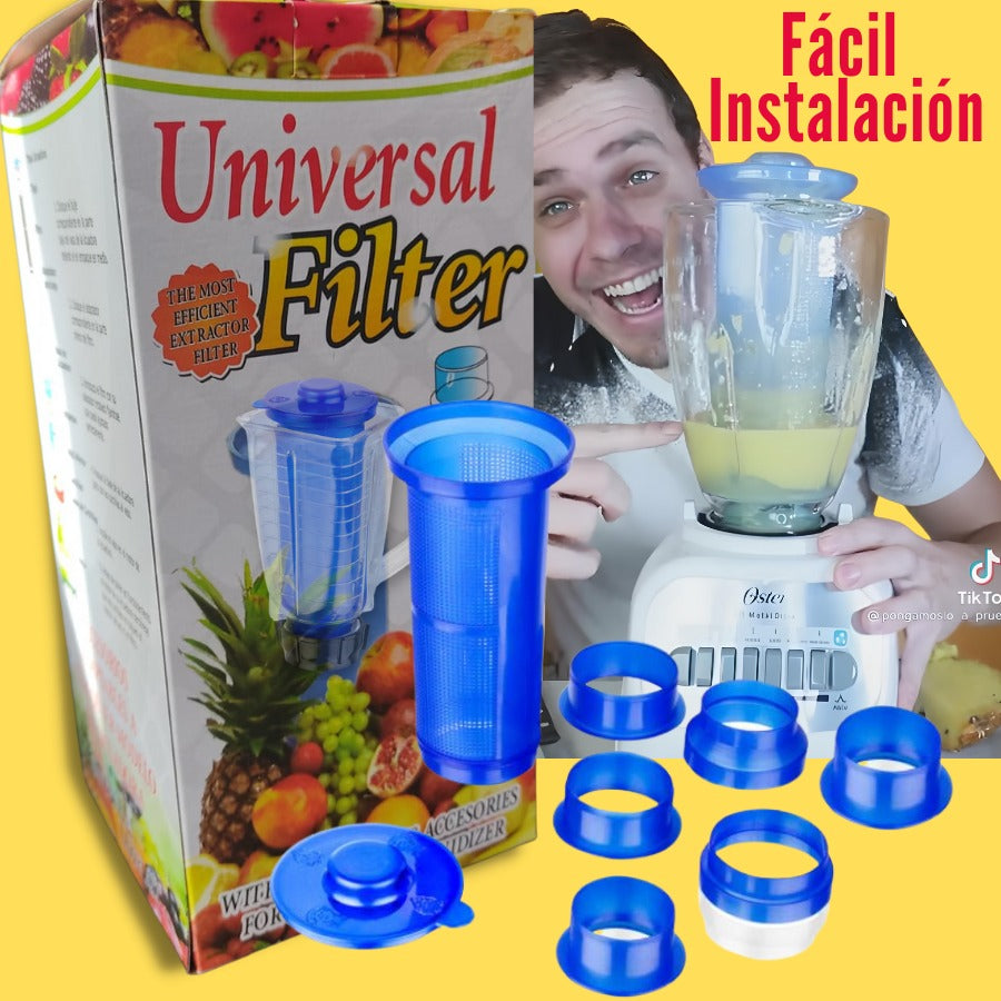 Universal Filter + 🎁 Obsequio "Pelador Julianas"  + Recetario de Jugos (Ebook) + Envío Gratis