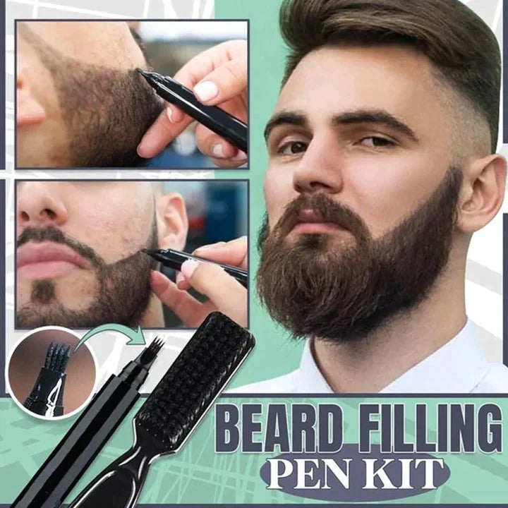 "Beard Pen" Lápiz Para Definir Barba + Obsequio Cepillo + Envío Gratis