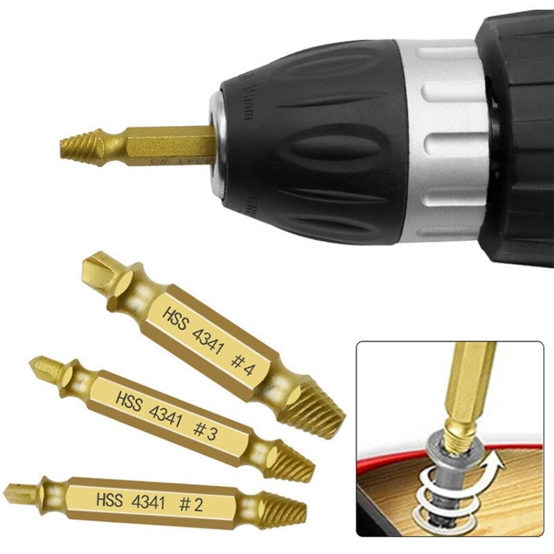 "Screw-X-Tractor" Kit Extractor de Tornillos Dañados + 6 Brocas + Estuche + Envío Gratis