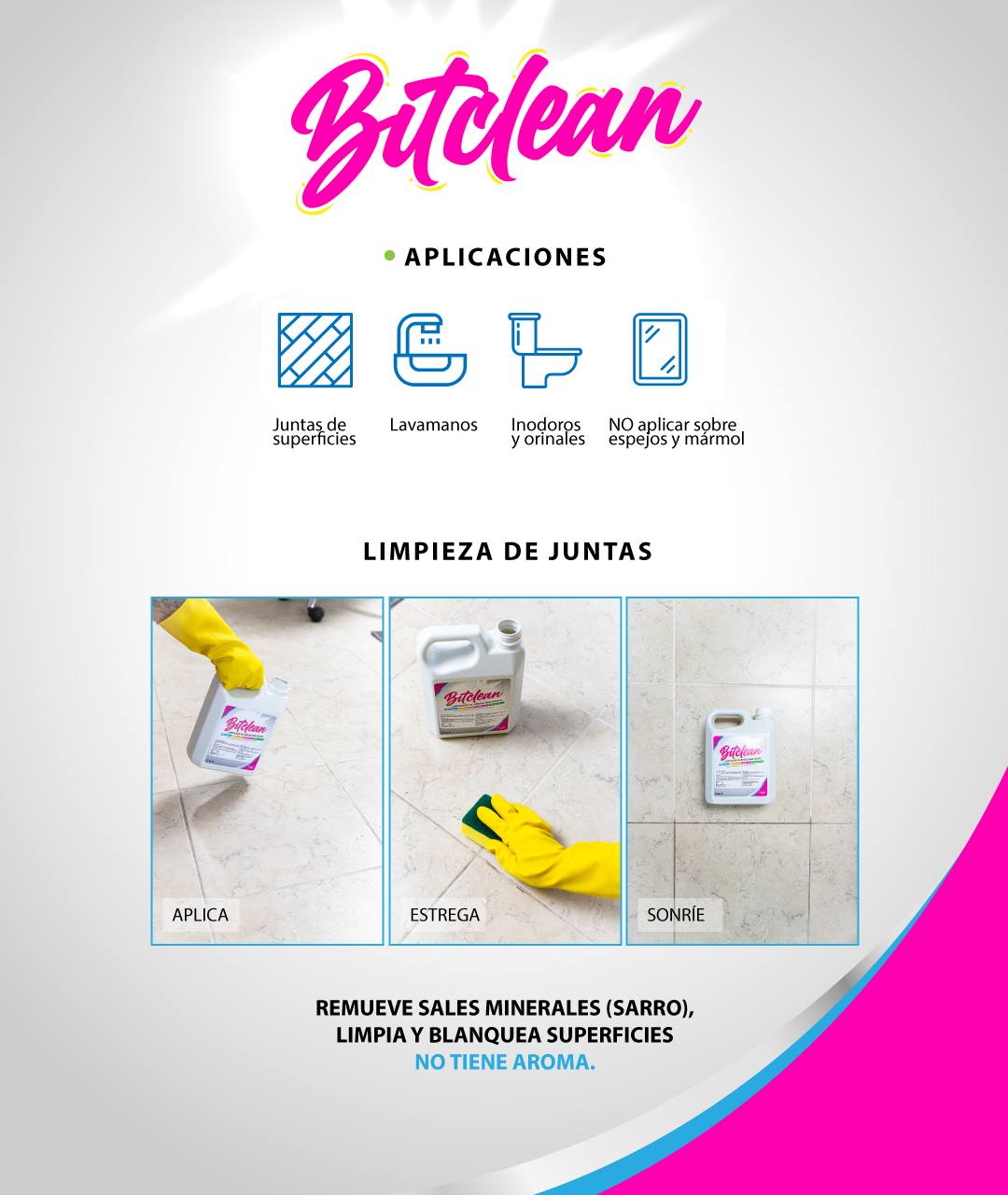 BITCLEAN 💦 Limpiador de juntas multiusos 2 litros + Envío Gratis